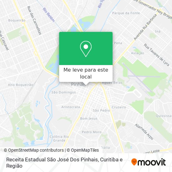 Receita Estadual São José Dos Pinhais mapa