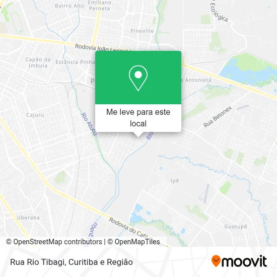 Rua Rio Tibagi mapa