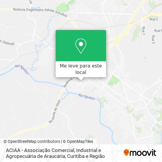 ACIAA - Associação Comercial, Industrial e Agropecuária de Araucária mapa