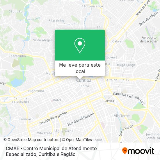 CMAE - Centro Municipal de Atendimento Especializado mapa