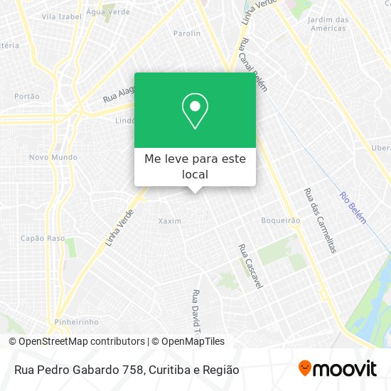 Rua Pedro Gabardo 758 mapa