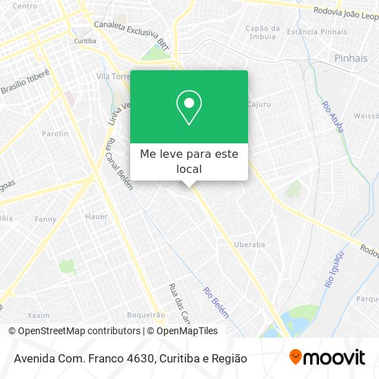 Avenida Com. Franco 4630 mapa