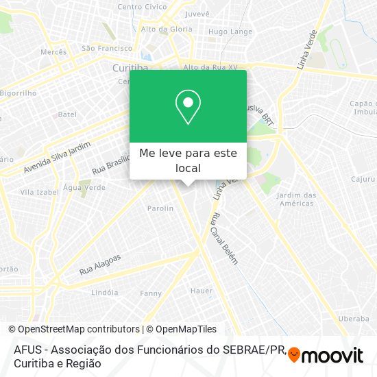 AFUS - Associação dos Funcionários do SEBRAE / PR mapa