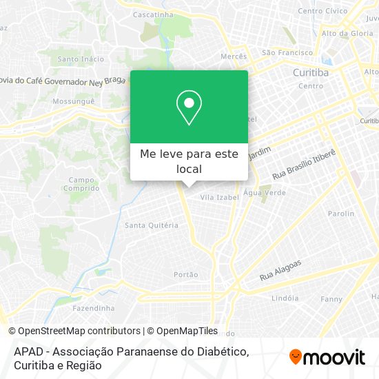 APAD - Associação Paranaense do Diabético mapa