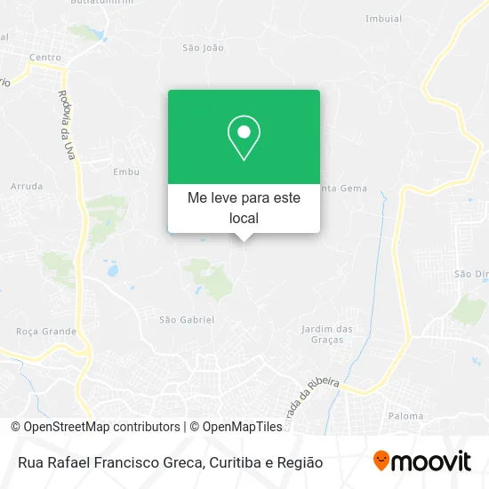 Rua Rafael Francisco Greca mapa