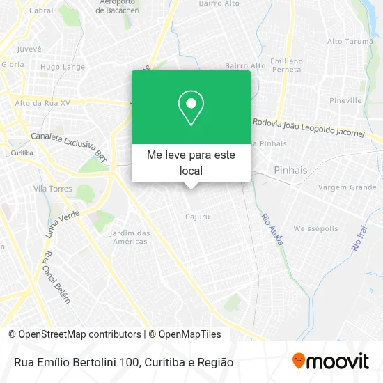 Rua Emílio Bertolini 100 mapa
