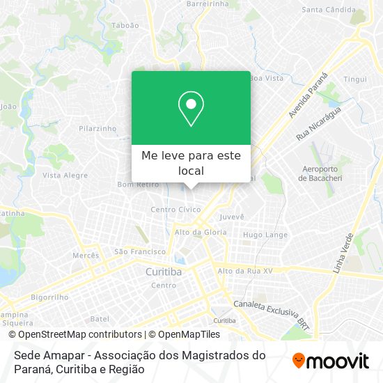 Sede Amapar - Associação dos Magistrados do Paraná mapa