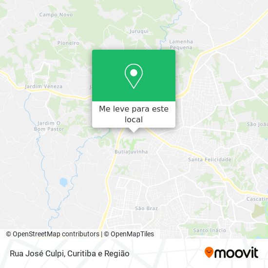 Rua José Culpi mapa