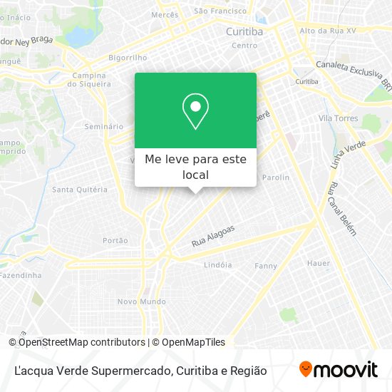 L'acqua Verde Supermercado mapa