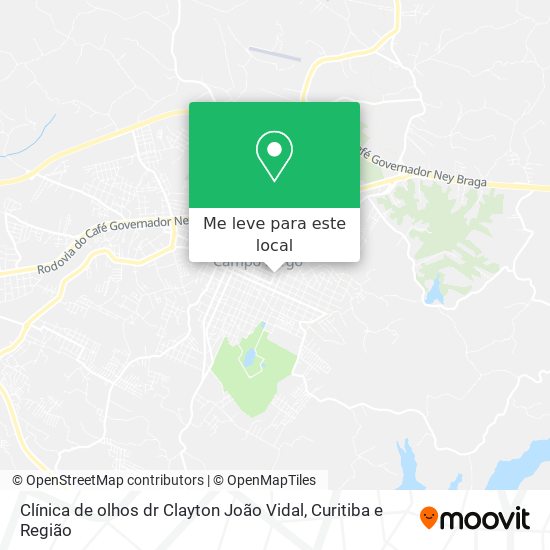 Clínica de olhos dr Clayton João Vidal mapa