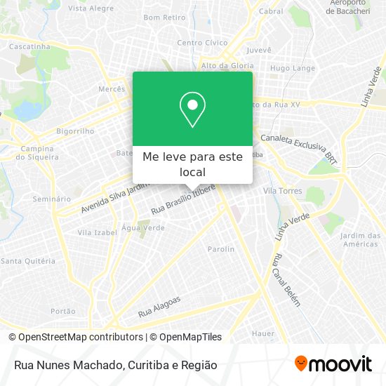 Rua Nunes Machado mapa