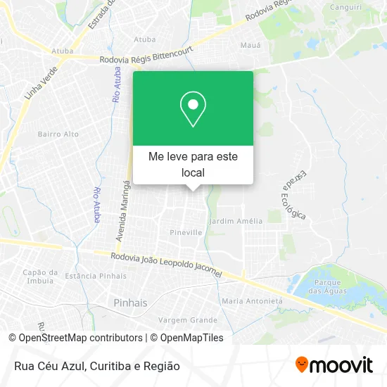 Rua Céu Azul mapa