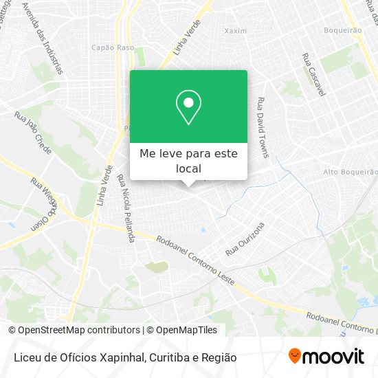 Liceu de Ofícios Xapinhal mapa