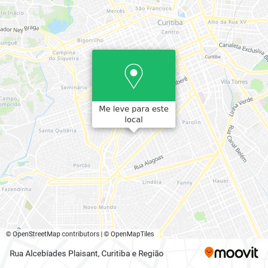 Rua Alcebíades Plaisant mapa