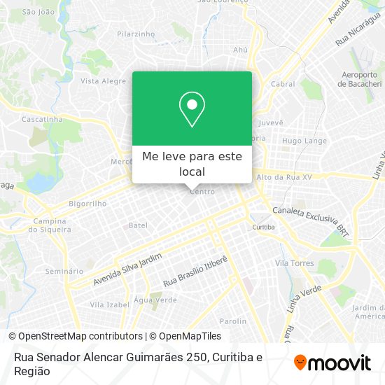 Rua Senador Alencar Guimarães 250 mapa