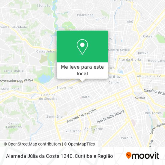 Alameda Júlia da Costa 1240 mapa
