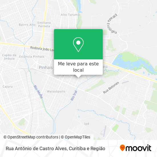 Rua Antônio de Castro Alves mapa