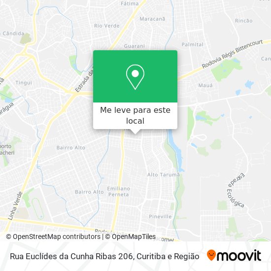 Rua Euclídes da Cunha Ribas 206 mapa