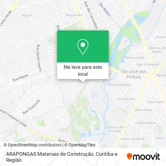 ARAPONGAS Materiais de Construção mapa