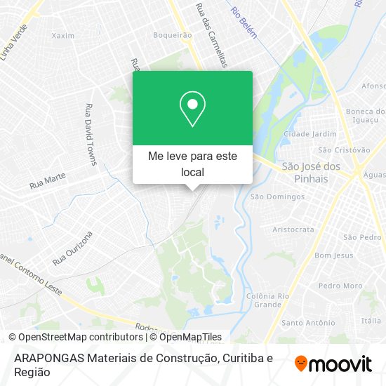 ARAPONGAS Materiais de Construção mapa