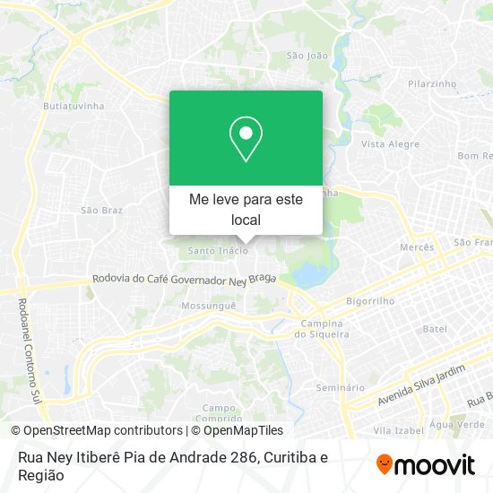 Rua Ney Itiberê Pia de Andrade 286 mapa