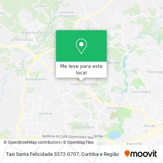 Taxi Santa Felicidade 3372-0707 mapa