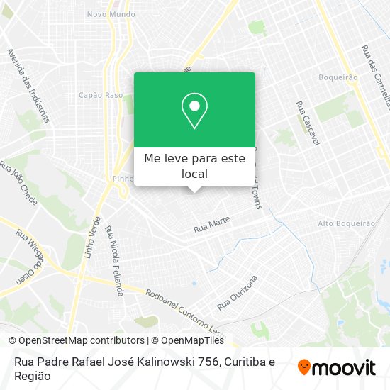 Rua Padre Rafael José Kalinowski 756 mapa