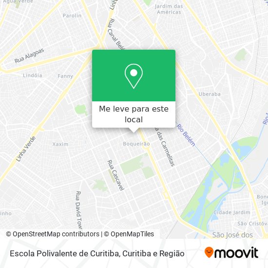 Escola Polivalente de Curitiba mapa