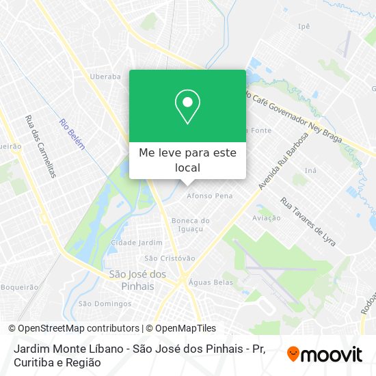 Jardim Monte Líbano - São José dos Pinhais - Pr mapa