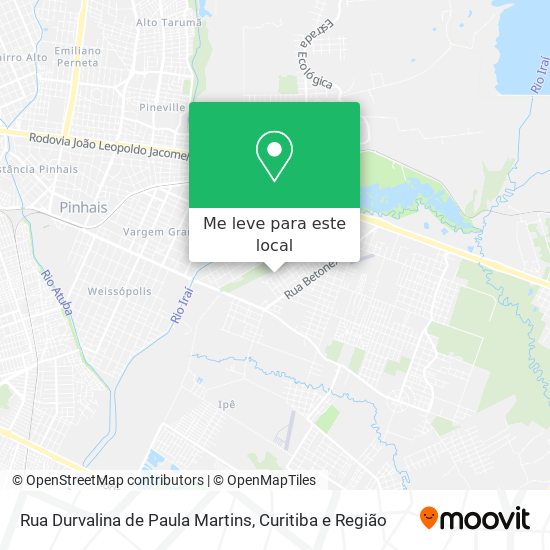 Rua Durvalina de Paula Martins mapa