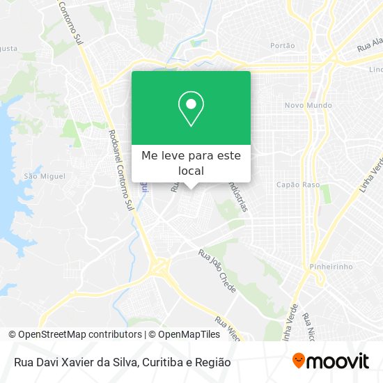 Rua Davi Xavier da Silva mapa