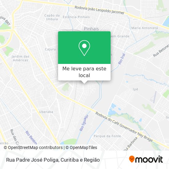 Rua Padre José Poliga mapa