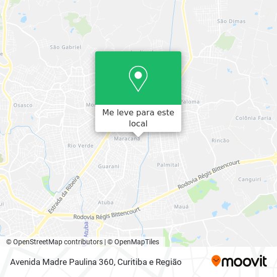 Avenida Madre Paulina 360 mapa
