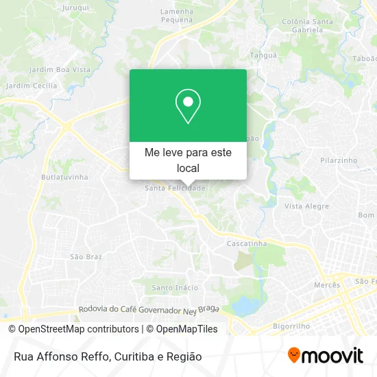 Rua Affonso Reffo mapa