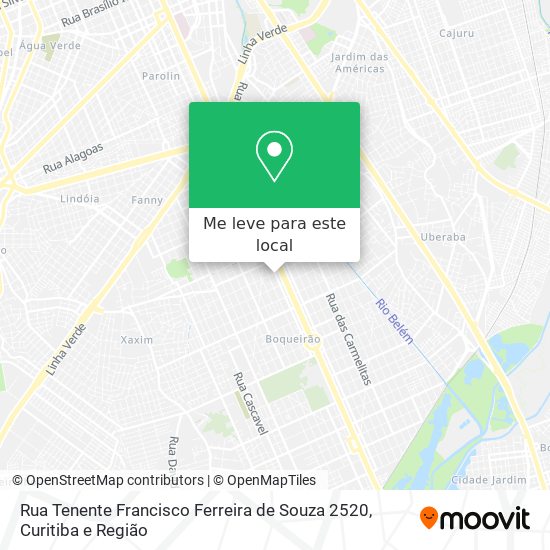 Rua Tenente Francisco Ferreira de Souza 2520 mapa