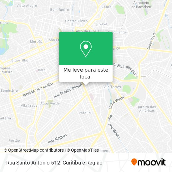 Rua Santo Antônio 512 mapa