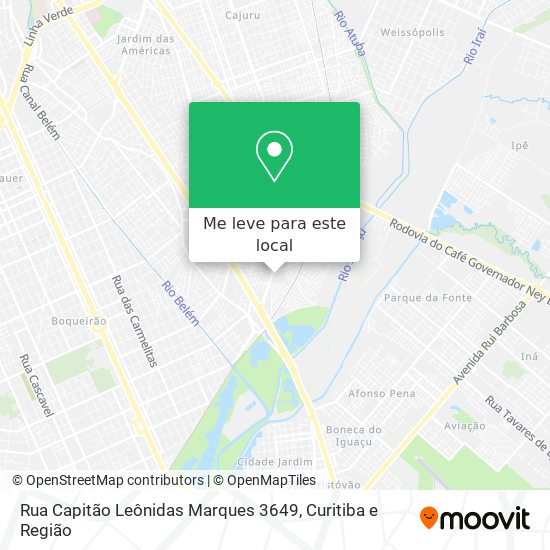 Rua Capitão Leônidas Marques 3649 mapa