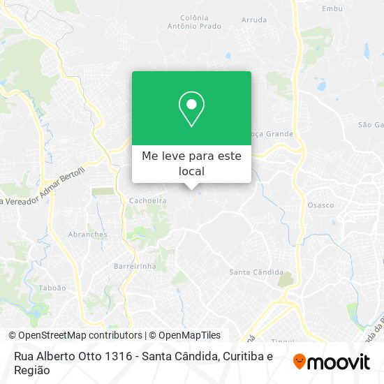 Rua Alberto Otto 1316 - Santa Cândida mapa