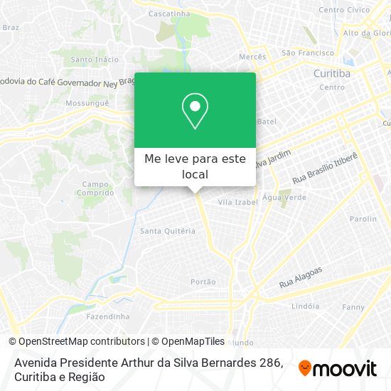 Avenida Presidente Arthur da Silva Bernardes 286 mapa