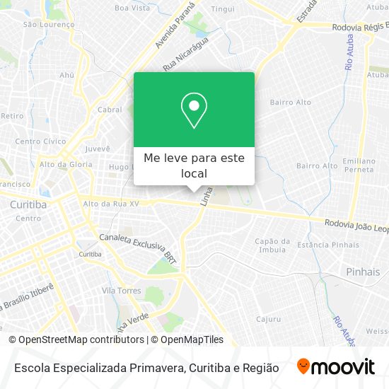 Escola Especializada Primavera mapa