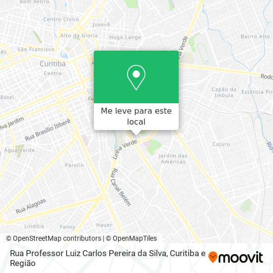 Rua Professor Luiz Carlos Pereira da Silva mapa