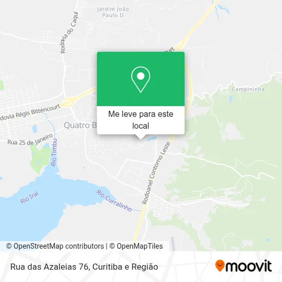 Rua das Azaleias 76 mapa