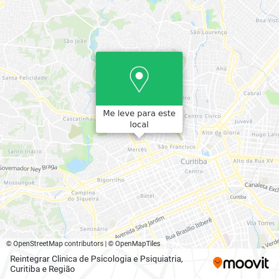 Reintegrar Clinica de Psicologia e Psiquiatria mapa