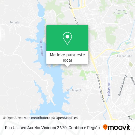 Rua Ulisses Aurélio Visinoni 2670 mapa