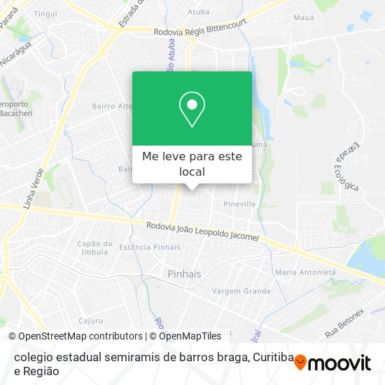 colegio estadual semiramis de barros braga mapa