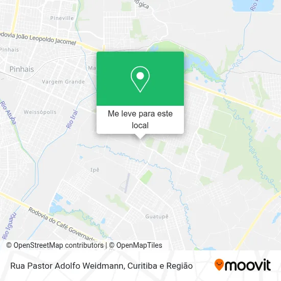 Rua Pastor Adolfo Weidmann mapa