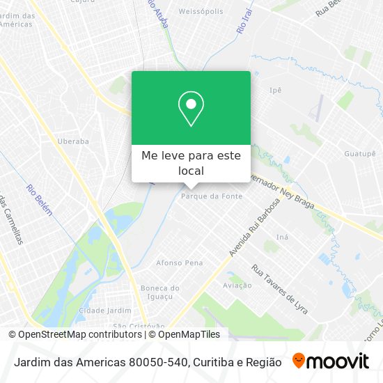 Jardim das Americas 80050-540 mapa