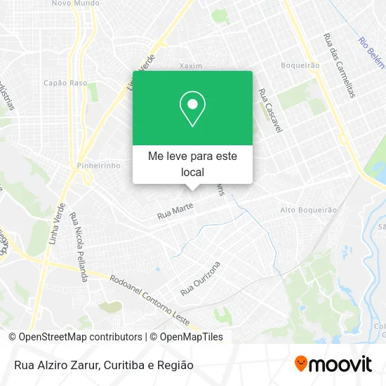 Rua Alziro Zarur mapa