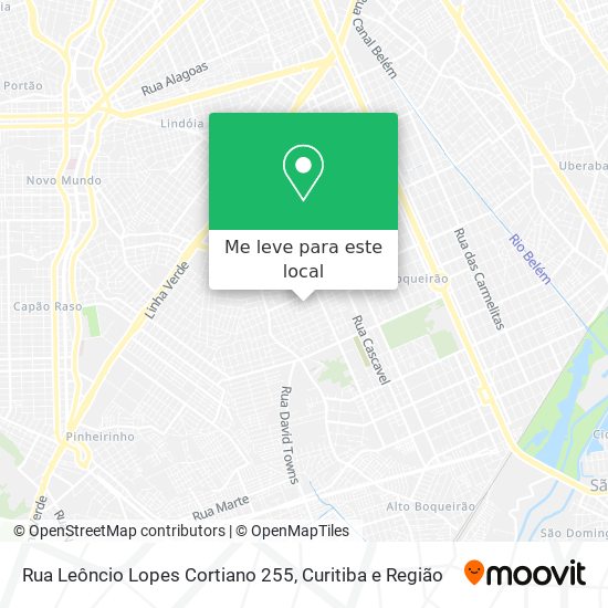 Rua Leôncio Lopes Cortiano 255 mapa