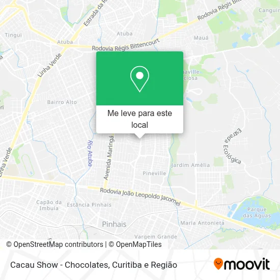Cacau Show - Chocolates mapa
